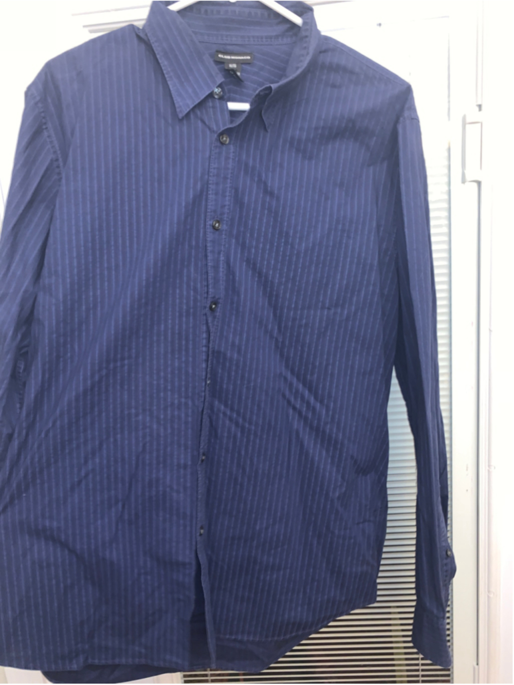 Men's Club Monaco Casual Button Down Shirt, XL, Blue